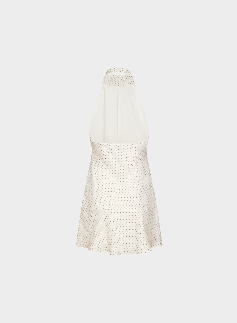 Audience Satin Mini Halter Dress