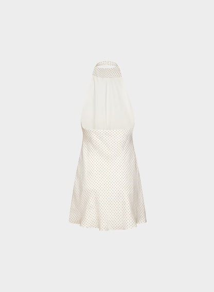 Audience Satin Mini Halter Dress