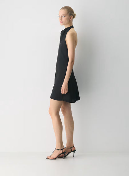Audience Satin Mini Halter Dress