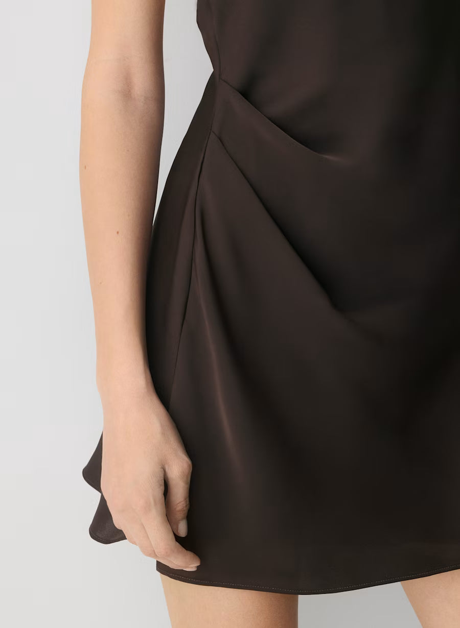 Audience Satin Mini Halter Dress