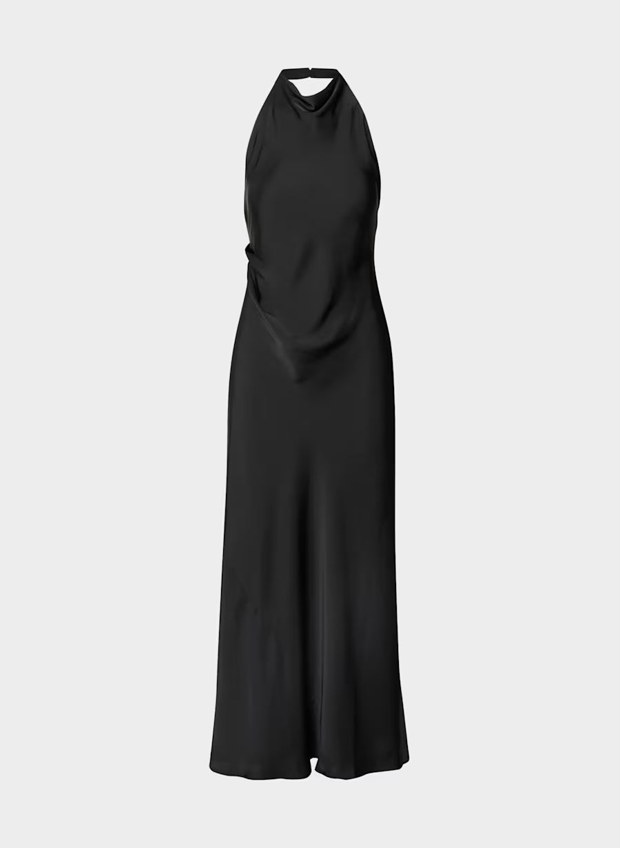 Audience Satin Full Halter Dress