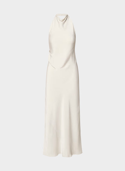 Audience Satin Full Halter Dress