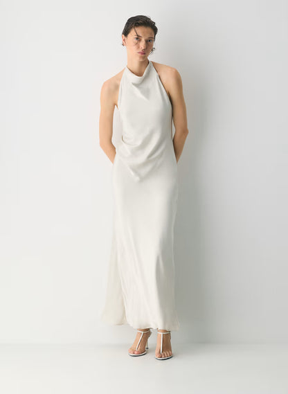 Audience Satin Full Halter Dress