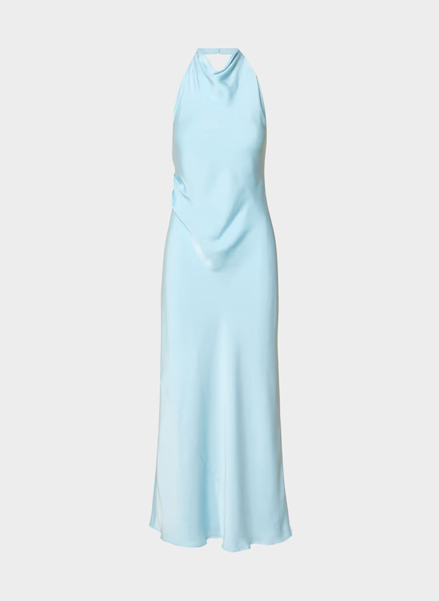 Audience Satin Full Halter Dress
