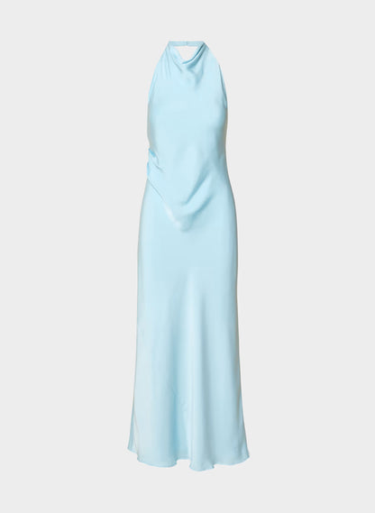 Audience Satin Full Halter Dress