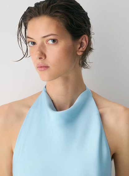Audience Satin Full Halter Dress