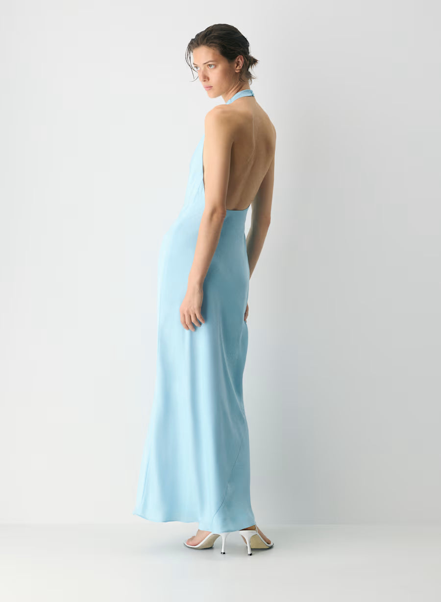 Audience Satin Full Halter Dress