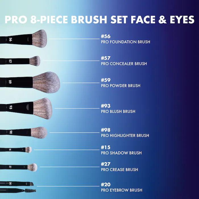 8-Piece PRO Brush Face & Eye Set