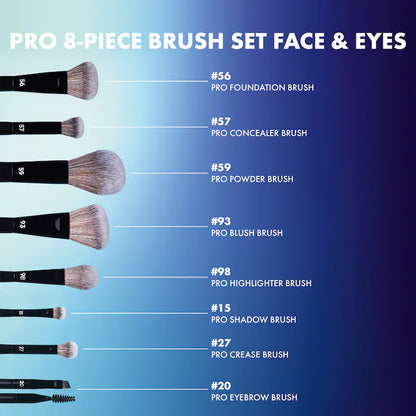 8-Piece PRO Brush Face & Eye Set