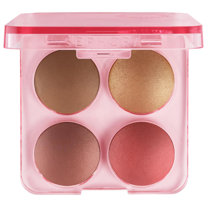Colorful Face Bronzer, Blush & Highlighter Palette