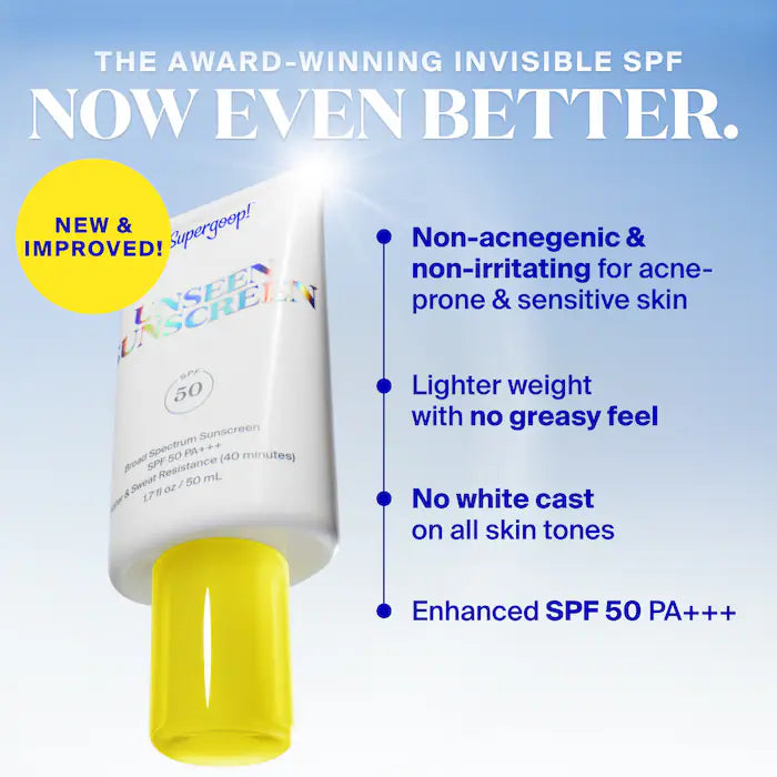 Unseen Sunscreen Invisible Broad Spectrum SPF 50  PA +++