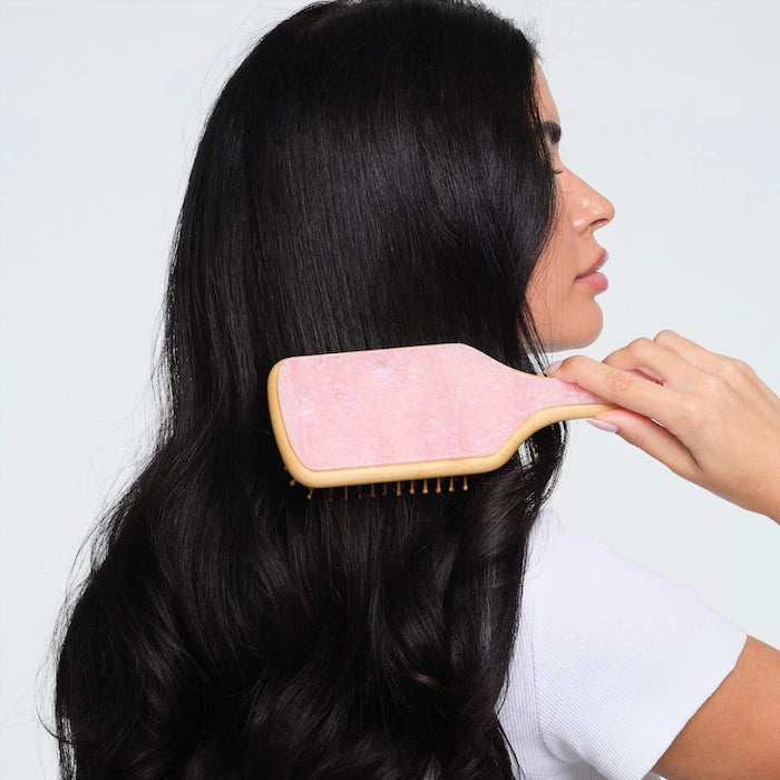 Bamboo Paddle Hair Brush in Pink Sugar