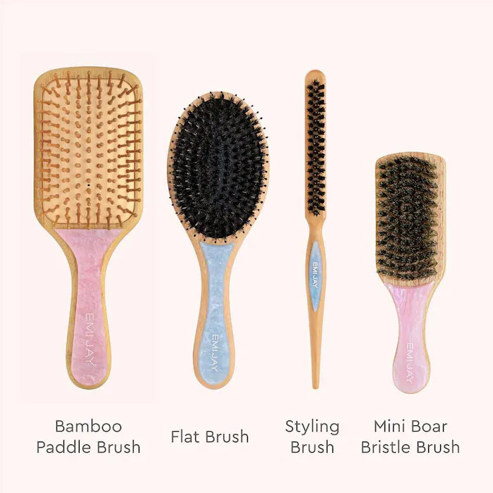 Bamboo Paddle Hair Brush in Pink Sugar