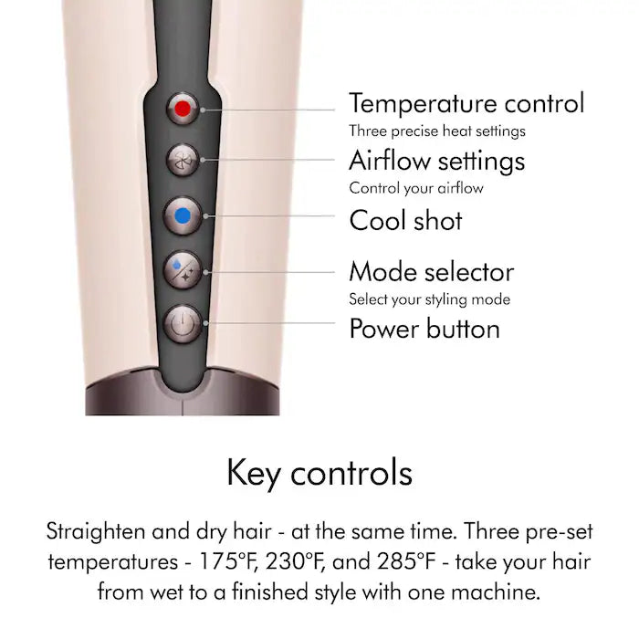 Airstrait Wet-to-Dry Straightener in Ceramic Pink