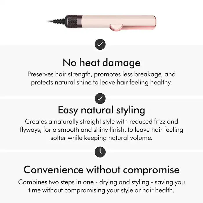 Airstrait Wet-to-Dry Straightener in Ceramic Pink