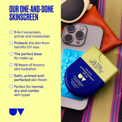 Supreme Screen SPF 50 Facial Sunscreen Moisturizer and Primer