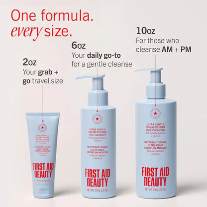 Ultra Gentle Pure Skin Cream-to-Foam Face Cleanser with Colloidal Oatmeal + Glycerin