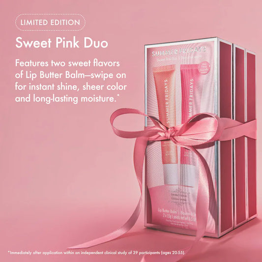 Sweet Pink Duo with Birthday Cake + Strawberry Soft Serve Lip Butter Balm