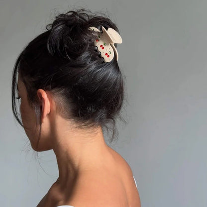 Sweetheart Hair Claw Clip in Cherry Pie