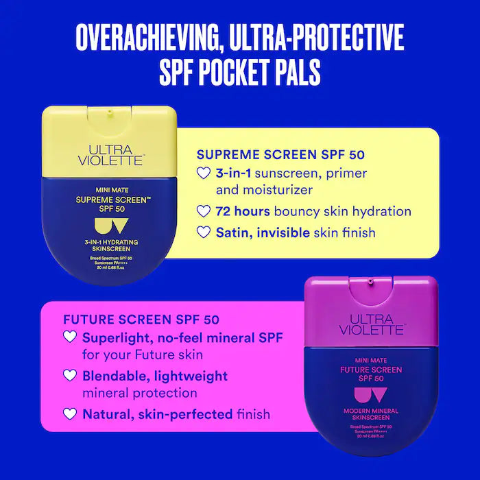 SPF Mini Mates SPF 50 Hydrating & Mineral Facial Sunscreen Set