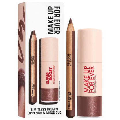 Mini Artist Color Pencil Lip Liner & Full Size Super Boost Lip Gloss Kit