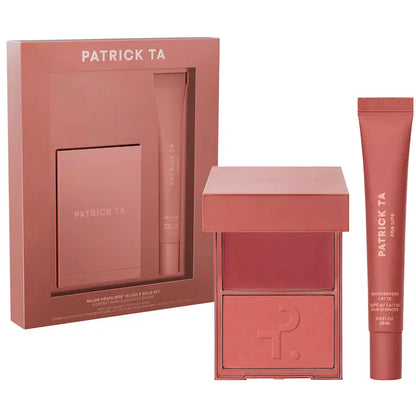 Major Headlines Double-Take Crème & Powder Blush Duo & Lip Balm Makeup Gift Set