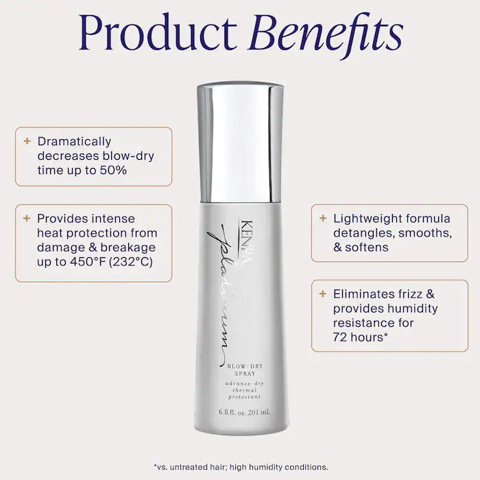 Blow-Dry Spray Gift Set for Frizz Control & Heat Protection