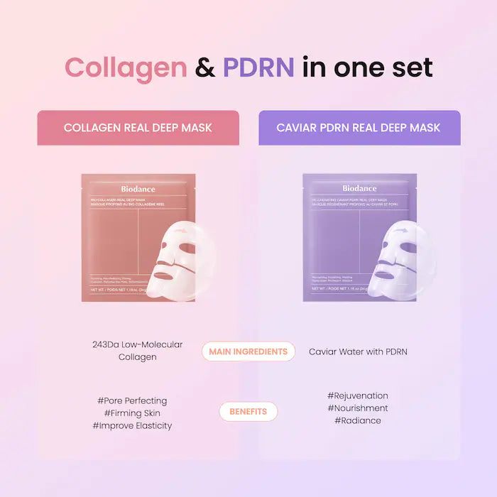 Collagen & PDRN Hydrogel Bounce Set - Glass Skin Duo