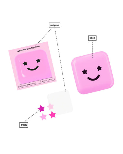 hydro-stars + big pink Pimple Patches