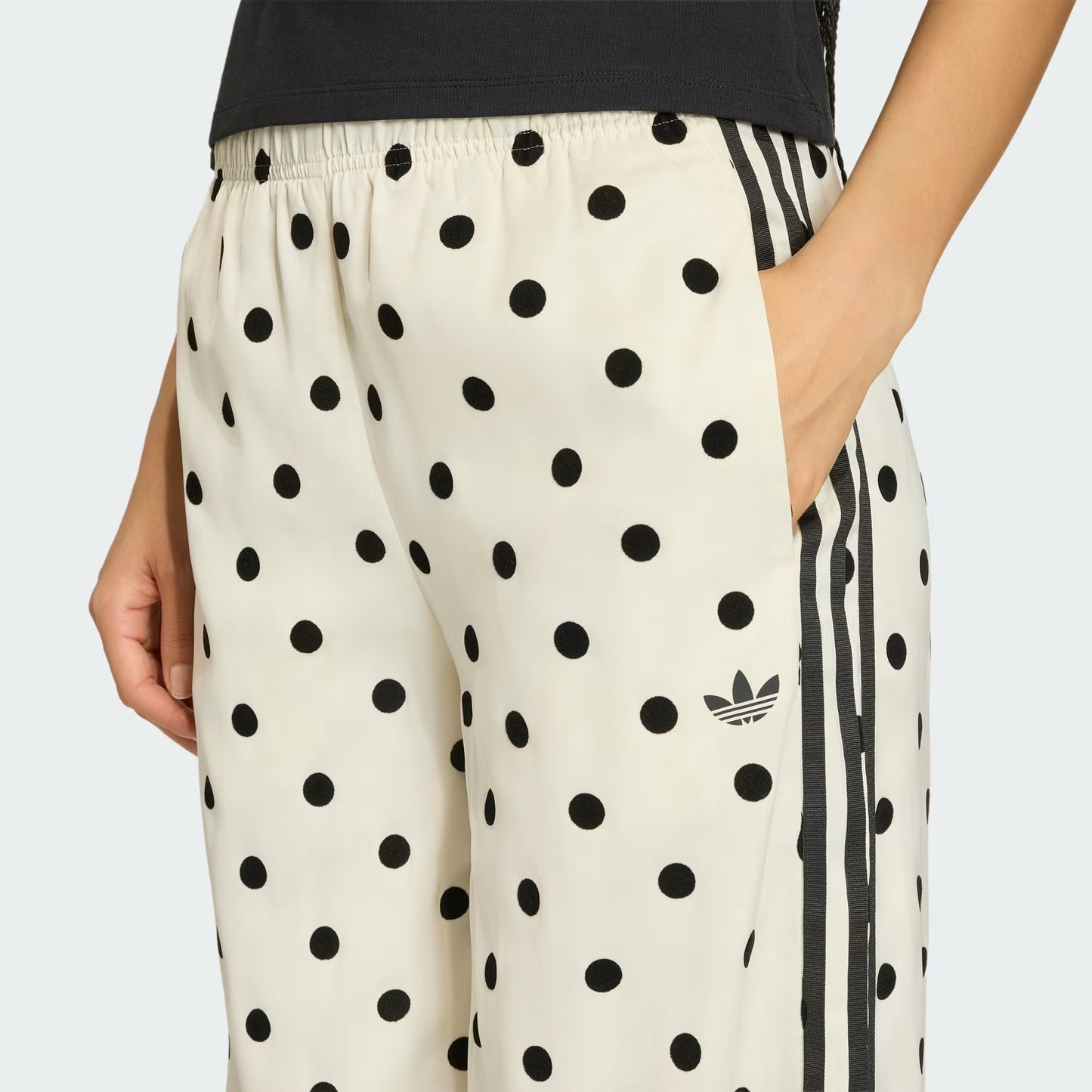 Satin Polka Dots Wide Leg Pant