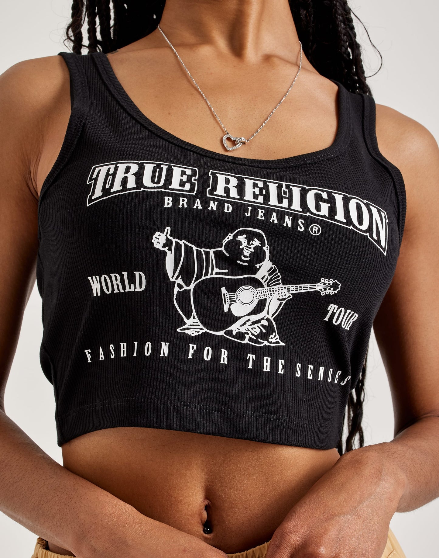 True Religion Logo Crop Top